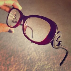 Burgundy Prada Glasses